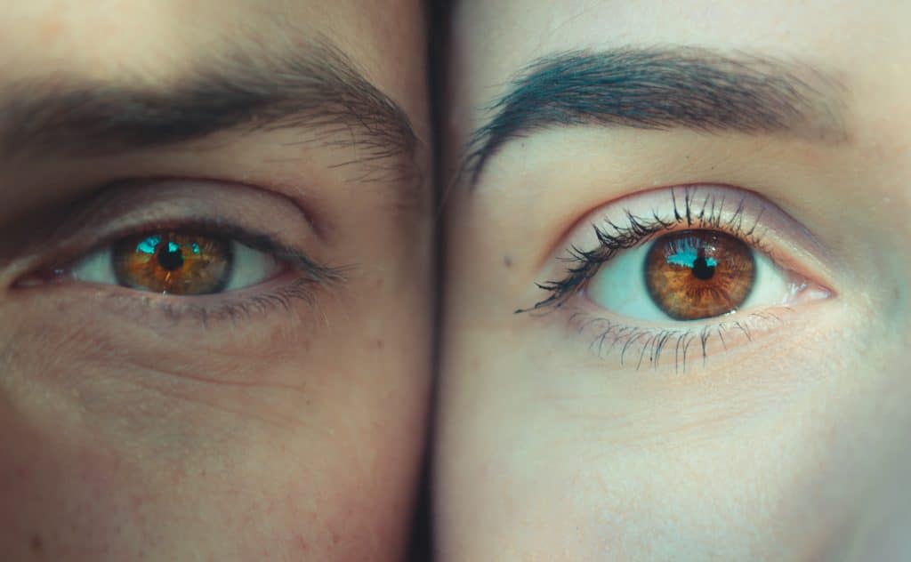 Augen von Mann und Frau